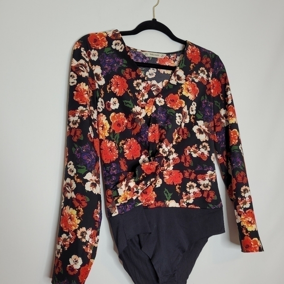 Zara Floral And Black Body Suit - Picture 7 of 12